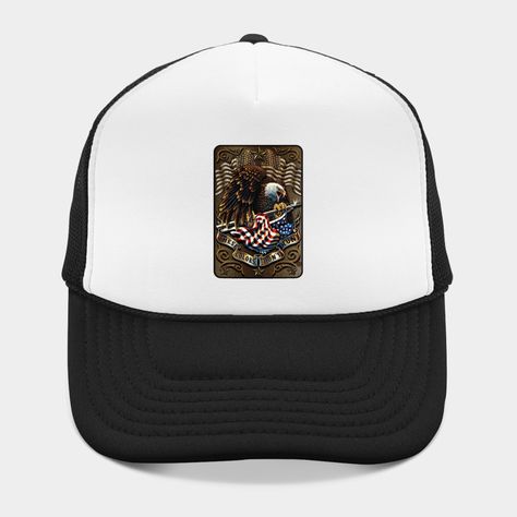 Patriotic design! -- Choose from our vast selection of Trucker hats to match with your favorite design to make the perfect custom graphic Hat. Customize your color! For men and women. Trucker Hats, Trucker Hat, Men And Women, For Men, Hats, Color, Design