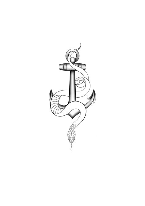 #snakeandanchor #anchor #anchortattoos #anchortattoo #snake #snaketattoo #tattoo #tattooideas #tattooart #tattooartist Snake And Anchor Tattoo, Anchor Snake Tattoo, Small Anchor Tattoos, Mama Tattoo, Anchor Tattoo Design, Snake Logo, Anker Tattoo, Tattoo Board, Anchor Tattoos