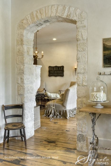 Country Living Room Design, French Country Rustic, Stone Archway, French Country Living, French Farmhouse Decor, French Country Living Room, Country Living Room, French Country House, Design Del Prodotto