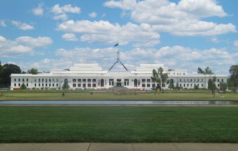 Old Parliament House (Canberra)  -  Previously the meeting place of the Parliament of Australia, located in Canberra, the capital of Australia.  Old Parliament House, known formerly as the Provisional Parliament House, was the seat of the Parliament of Australia from 1927 to 1988.  [Australian Capital Territory]  #AustralianCapitalTerritory #Canberra #architecture #politics Parliament House, Stadium Architecture, Football T Shirts, Australian Capital Territory, Cleats Football, Port Arthur, Meeting Place, Houses Of Parliament, I Watch