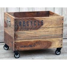 Storage Boxes | Storage Baskets | Temple & Webster Basket On Wheels, Recycling Storage, Storage Trunk, Plastic Bins, Crate Storage, Iron Handles, Laundry Hamper, Recycling Bins, Store Decor