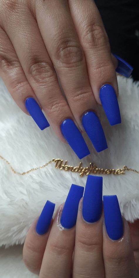 Medium Blue Nails, Square Dark Blue Nails, Matt Dark Blue Nails, Royal Blue Matte Acrylic Nails, Blue Medium Coffin Acrylic Nails, Midnight Blue Coffin Acrylic Nails, Super Dark Blue Nails, Blue Coffin Nails, Hot Nail Designs