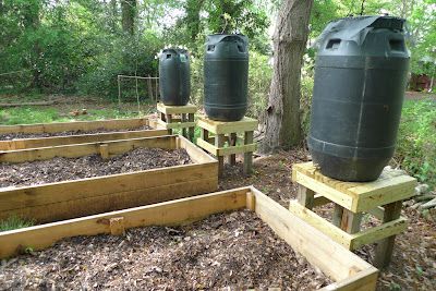 A wonderful DIY tutorial with beautiful pictures and excellent instructions for a rain barrel setup for watering a raised-bed garden.  http://christinehennessey.blogspot.com/2012/04/how-to-make-rain-barrel.html Rain Barrel System, Survival Gardening, Rain Barrel, Have Inspiration, Rain Water Collection, Homestead Survival, Veggie Garden, Growing Food, Farm Gardens