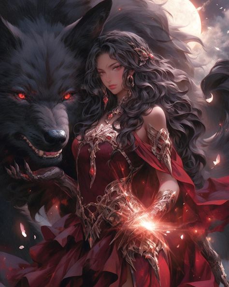 Wolf Illustration, Wolves And Women, Elf Art, Spirit Animal Art, Geisha Art, Easter Pictures, Anime Backgrounds Wallpapers, Dragon Art, Beautiful Fantasy Art