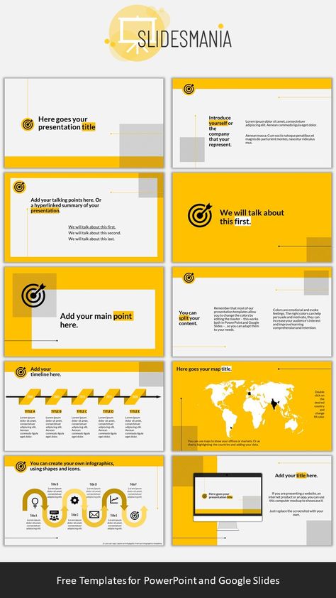 Yellow Presentation Design, Simple Presentation Design, Yellow Presentation, Ppt Template Design, Presentation Slides Design, Presentation Deck, Powerpoint Slide Designs, Presentation Design Layout, Simple Template