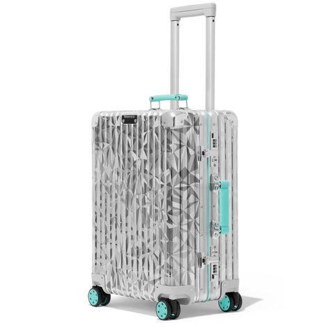 RIMOWA × Tiffany & Co. Rock Cut Cabin Suitcase | RIMOWA Luxury Suitcase, Rimowa Luggage, Air Transat, Air China, Cabin Suitcase, Malaysia Airlines, Azul Tiffany, Heritage Jewellery, Air France