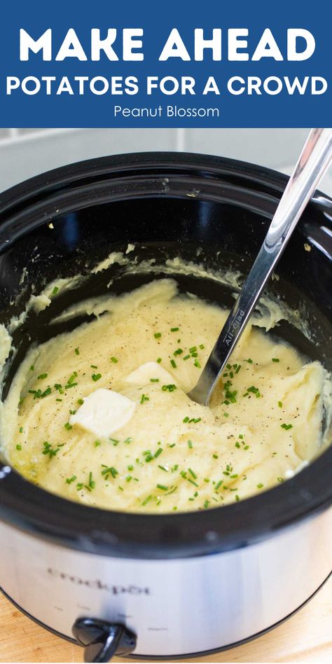 Creamy Crockpot Mashed Potatoes Mashed Potatoes For Thanksgiving, Best Mashed Potatoes Ever, Crockpot Thanksgiving, Potato Recipes Crockpot, Turkey Side Dishes, Green Bean Casserole Crock Pot, Make Ahead Mashed Potatoes, Crockpot Mashed Potatoes, Crock Pot Potatoes