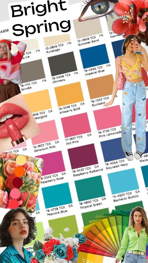 #brightspring Bright Spring Office Wardrobe, Bright Spring Clothes, Spring Pantone, Color Wardrobe, True Spring, Bachelor Buttons, Spring Clothes, Bright Spring, Spring Color