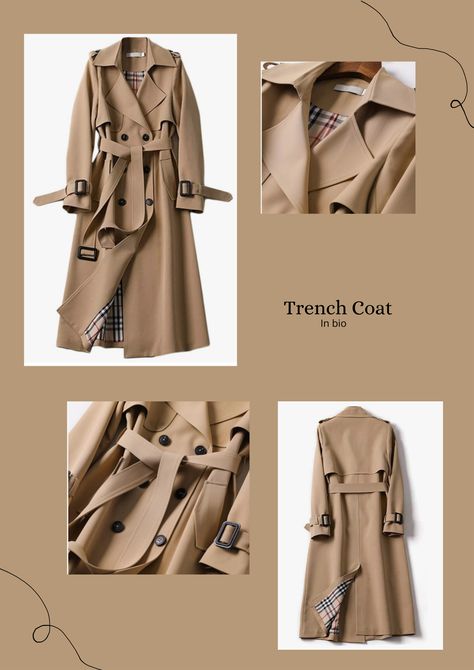 The light brown trench coat is warm and durable, amazing teaxture. - https://amzn.to/3maia6n - Copy this link and buy the amazing Trench Coat! Old Money Trench Coat, Double Breasted Long Coat, Brown Trench Coat, Windproof Jacket, Cardigan Winter, Jacket Cardigan, Wind Jacket, Trench Coats Women, Women's Coat