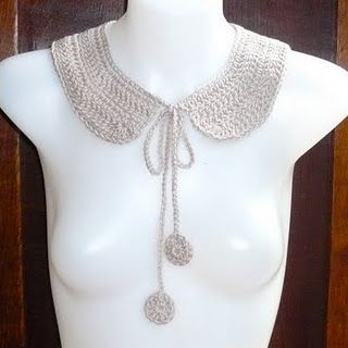 Crochet Peter Pan Collar, Crochet Collar Pattern, Crochet Lace Collar, 4mm Crochet Hook, Crochet Clothing And Accessories, Crochet Collar, Collar Pattern, Crochet Patterns For Beginners, Collar Designs