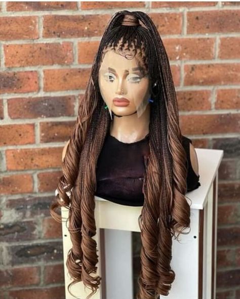 Ultra-realistic Silky French Curl Braids  30 inches long  Available in multiple colours: 27 (honey blonde)                                                    T1B/27 (Honey blonde tips, black roots)                                                     T1B/30 (Brown with black roots) All wigs come with pre-bleached knots lace front (7 by 7 inches-wide parting space) Silky Braids, Braids Colours, French Curls Braids, French Curl Braids, 27 Honey Blonde, French Curls, Curl Braids, Curls Braids, Blonde Tips