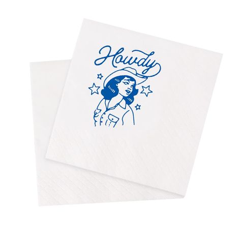 PRICES MAY VARY. Capture the essence of the Wild West with our "Howdy 1950s Cowgirl" Cocktail Napkins. Charming 1950s cowgirl design adds a playful vintage touch to your party decor. Made with high-quality 2-ply paper for durability and absorbency. Each napkin measures 4.5 x 4.5 inches, perfect for cocktails and beverages. Ideal for Western-themed parties, hoedowns, and cowboy celebrations. Step into the nostalgic charm of the American West with our "Howdy 1950s Cowgirl" Cocktail Napkins by VOWF Vintage Cowboy Birthday Party, 1950s Cowgirl, Cowgirl Cocktail, Western Outlaw, Cowgirl Design, Beverage Bar, Cowboy Birthday Party, Western Theme Party, Paper Cocktail Napkins