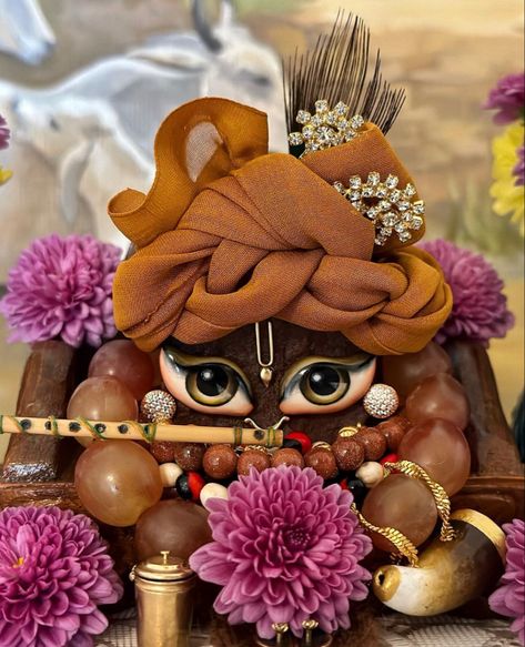 Shaligram Ji Shringar, Aesthetic Krishna, Sanatan Dharam, Hari Om, Shri Radha, Bridal Gift Wrapping Ideas, Tumblr Pictures, Goddess Decor, Peace Illustration