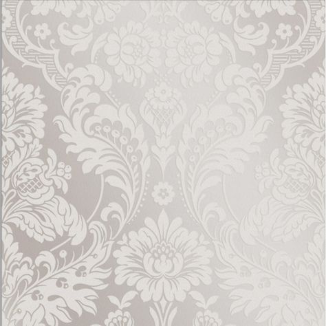 From the Exclusives collection by Graham and Brown. Black And Silver Wallpaper, Light Color Palette, Decorating Table, Flock Wallpaper, Beautiful Abstract Art, Silver Wallpaper, Graham & Brown, Damask Wallpaper, Brown Wallpaper