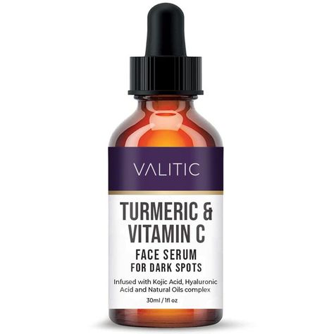 VALITIC Vitamin C Face Serum for Anti Aging - Hyaluronic Acid, Collagen, Kojic Acid, Turmeric Oil Dark Spot Remover Brightening Serum Eyes and Facial Serum... Dark Spot Remover, Turmeric Vitamins, Turmeric Oil, Vitamin C Face Serum, Spot Remover, Remove Dark Spots, Kojic Acid, Skin Care Serum, Brightening Serum