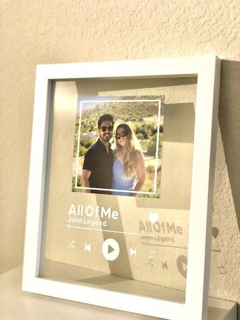 Custom Spotify Frame, Glass Spotify Song, Music Glass Frame, Song Glass Frame, Art On Glass Frame, Spotify Song Glass Art, Spotify Gift Idea, Spotify Song Frame, Music Glass Art