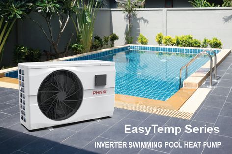 PHNIX Inverter swimming pool heat pump provides you with comfortable swimming water at anytime in a cost effective and eco-friendly way. http://www.phnix-e.com/ #PHNIX #HeatPump Pool Heat Pump, Heated Pool, Heat Pump, Most Powerful, Swimming Pool, New Product, Swimming Pools, Home Appliances, Eco Friendly