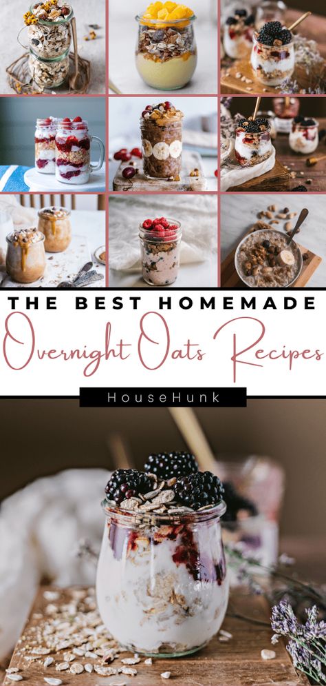 Best Oats Recipe, Chai Overnight Oats, Easy Overnight Oats Recipes, Night Oats, Blueberry Overnight Oats, Overnight Oats Recipes, Breakfast Oats Overnight, Chocolate Overnight Oats, Vegan Overnight Oats