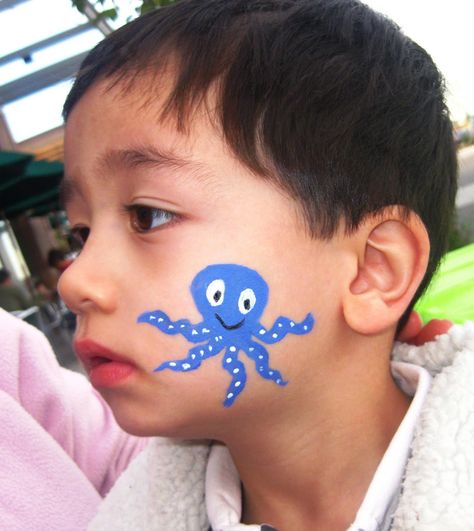 Funny Face Painting, Easter Face Paint, Mermaid Face Paint, Easy Face Painting Designs, Painting Design Ideas, Animal Face Paintings, Face Painting For Boys, Cheek Art, Festival Face