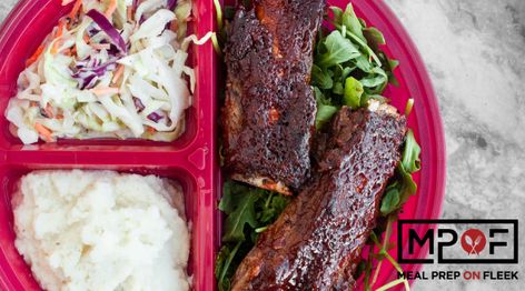 Instant Pot Beef BBQ Ribs Mediterranean Diet Meal Prep, Recipes Under 400 Calories, Ribs Meal, Diet Meal Prep, Beef Back Ribs, 400 Calorie Meals, Bbq Dry Rub, Meal Prep On Fleek, Sweet Bbq Sauce