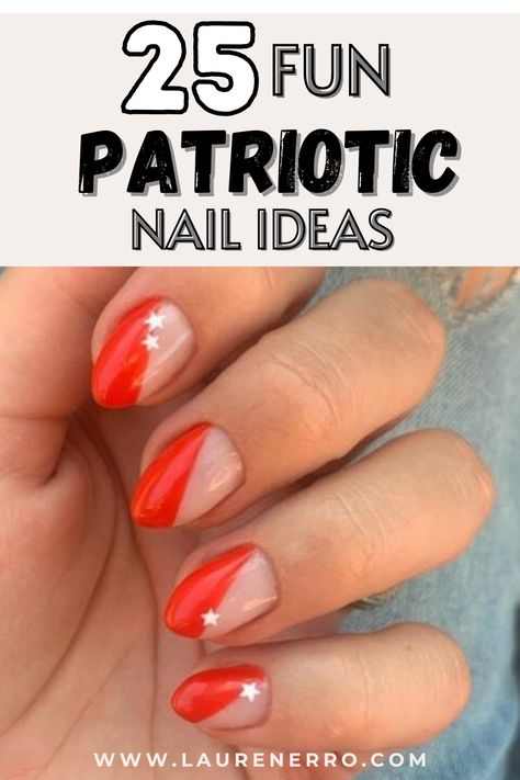 With Memorial Day just around the corner, it’s the perfect time to honor and celebrate the brave service personnel of the armed forces with these amazing Memorial Day nail ideas. Whether you’re hosting a barbecue, hitting the beach area, or simply enjoying a day off, nothing sets the mood quite like a patriotic manicure. So, get ready to show off your spirit with these 25 fun Memorial Day nail ideas that are sure to dazzle and delight! Patriotic Manicure, Diagonal Nails, American Flag Nails, 4th Nails, Patriotic Nail, Flag Nails, Patriotic Nails, Festive Manicure, French Tip Design