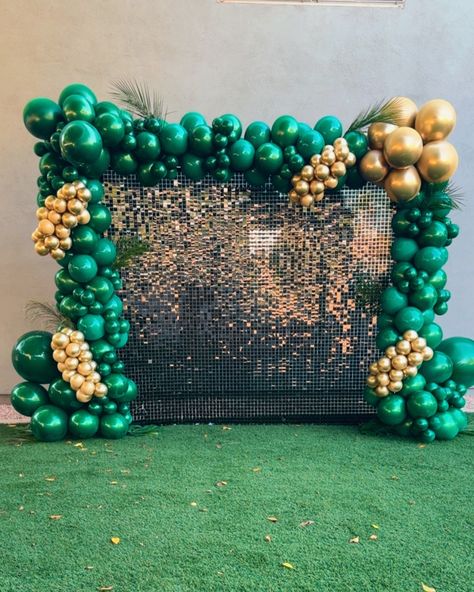 Swipe to see this jaw-dropping tropical setup we created for a bride-to-be’s brunch! 🌿✨ From the black shimmer tile wall to the lush metallic greens and golds, we pulled out all the stops—including fresh tropical leaves woven into the balloon garlands. 💚💛 Perfect for a dreamy, tropical vibe with a glamorous twist. Ready to bring your event dreams to life? Let’s make it happen! 👇 #AZBacheloretteParty #BridalShowerInspo #EventStyling #BalloonGarlands #TropicalBrunchGoals #LuxuryEventDesign #Ar... Bridal Shower Inspo, Tile Wall, Luxury Event, Tropical Vibes, Event Styling, Balloon Garland, The Balloon, Make It Happen, Tropical Leaves