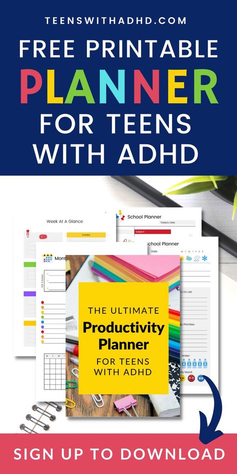 The Ultimate Productivity Planner For Teens With ADHD is the only planner you need to motivate your teen and keep them on track with their schoolwork! This goal-setting planner will help! Simply Enter your email and get instant access to: ➡️Time Blocking Schedule. ➡️Assignment Tracker. ➡️Daily School Planner. ➡️Goal Setting Sheets. 👍🏼 Sign Up With Your Email To Get Instant Access! Time Blocking Schedule, Planner For Students, Child Activities, School Goals, Kids Planner, School Planner, Planner Printables Free, School Help, Student Planner