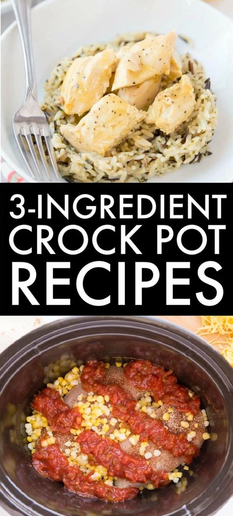 I have gathered up some of the most delicious 3 ingredient crock pot recipes for you to whip up without much effort at all. | www.persnicketyplates.com Crock Pot Dinners, Dump Dinners, Pot Dinners, Crockpot Cooking, Slow Cooker Dinner, Crock Pot Recipes, Crockpot Dishes, Magic Recipe, Crock Pot Slow Cooker