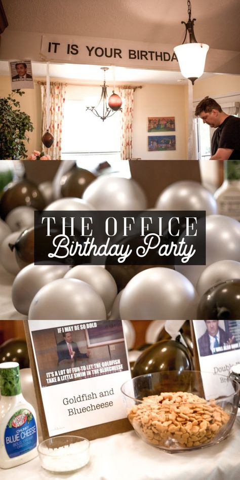 Funny Birthday Themes, The Office Party Ideas, The Office Decorations, The Office Themed Birthday Party, Office Themed Birthday Party, The Office Themed Party, The Office Birthday Party, Office Themed Party, Office Birthday Party