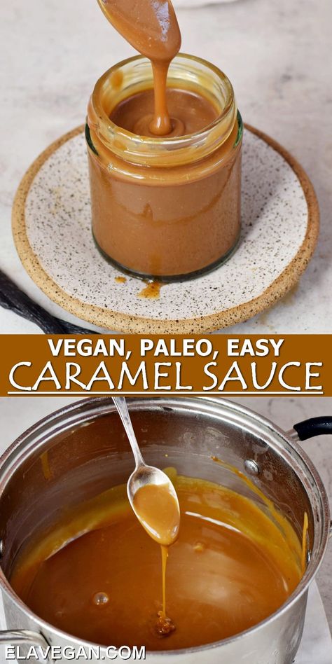 Vegan Caramel Sauce, Salted Caramel Sauce Recipe, Coconut Caramel Sauce, Vegan Salted Caramel, Caramel Recipe, Caramel Recipes Sauce, Vegan Caramel, Brownie Desserts, Coconut Caramel