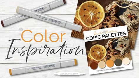 Dark brown, beige, and citrus orange Copic Markers make a spicy palette for your next coloring project. Today’s color palette pairs E and YR Copic Markers. Get the full recipe here. Create Color Palette, Star Anise, Coloring Tips, Paint Color Palettes, Alcohol Markers, Copic Coloring, Copic Markers, Food Coloring, Copic