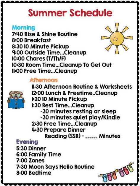 summer schedule for kids Kid Schedule, Kids Summer Schedule, Summer Rules, Daily Schedule Kids, Toddler Schedule, Summer Schedule, Summer Fun For Kids, Chore Charts, Kids Schedule