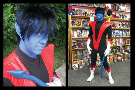 Nightcrawler Cosplay by KMCgeijyutsuka Nightcrawler Cosplay, Nightcrawler Xmen, Xmen Cosplay, Kurt Wagner, Halloween Costume Outfits, Period Costumes, Cosplay Ideas, Costume Outfits, Xmen