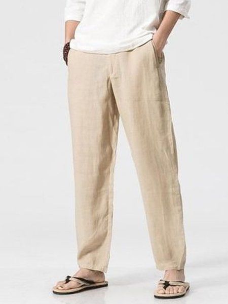 Lenin Pants For Men, Loose Pants Outfit Men, Linen Fashion Men, Mens Linen Trousers, Linen Pants Outfit Men, Lenin Pants, Cotton Pants Mens, Linen Menswear, Mens Cotton Pants