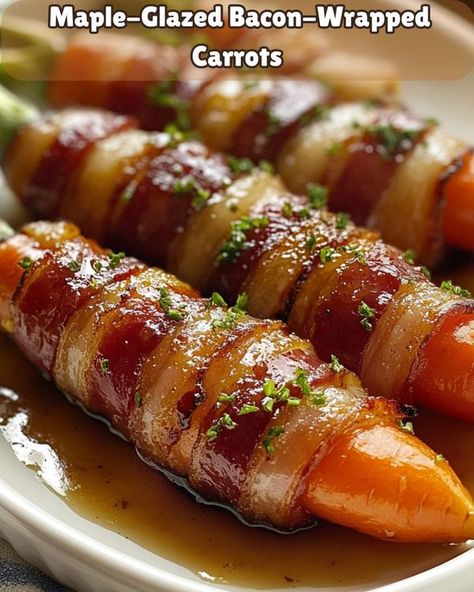 Savor The Recipe Bacon Wrapped Carrots, Bacon Carrots, Wrapped In Bacon, Maple Bacon, Bacon Wrapped, 1 Pound, Maple Syrup, The Recipe, Syrup