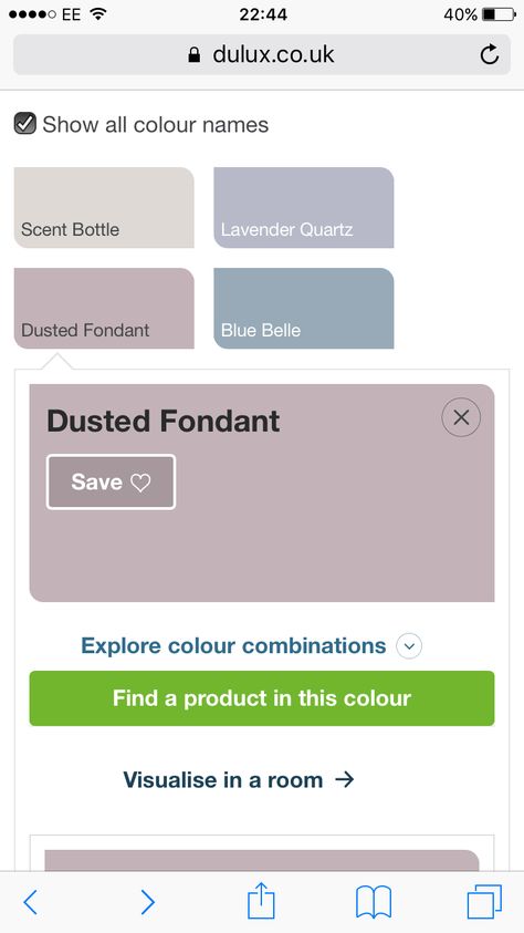 Dulux dusted fondant matt Dusted Fondant Dulux Paint, Dusted Fondant Bedroom, Girls Room Paint Colors, Colours Bedroom, Girly Bedrooms, Disney Bedroom, All Colours Name, Girls Room Paint, Lavender Paint