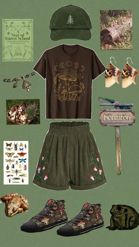 Forest Aesthetic Outfit, Mushroom Picking, Deep In The Forest, Grunge Fits, Mood Clothes, Fits Clothes, Gorgeous Clothes, In The Forest, Childrens Fashion