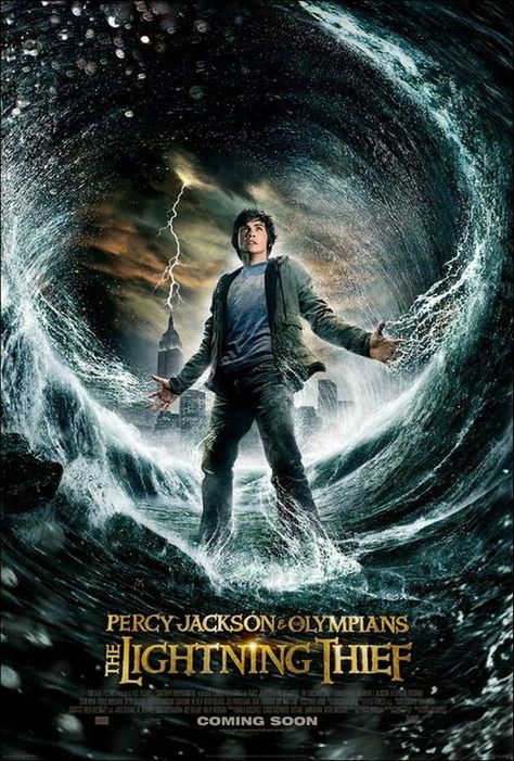 100 Years of Movie Posters: Fantasy Films 2008-2013 Percy Jackson Film, Percy Jackson Lightning Thief, Percy Jackson Musical, Percy Jackson Movie, Jake Abel, Kevin Mckidd, Chris Columbus, Lightning Thief, Eric Bana