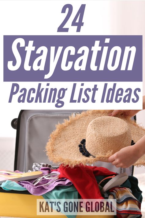 To make the packing process easier, I’ve put together a list of staycation must-haves. The essential staycation packing list includes anything that helps you enjoy your accommodation, their amenities and your surroundings. From comfy PJs, books, games, self-pampering, hiking boots and whatever fits your style of relaxation. What To Pack For Staycation, Staycation Packing List, Packing List Ideas, Hotel Staycation, Comfy Pjs, Relaxing Travel, Romantic Weekend, List Ideas, What To Pack