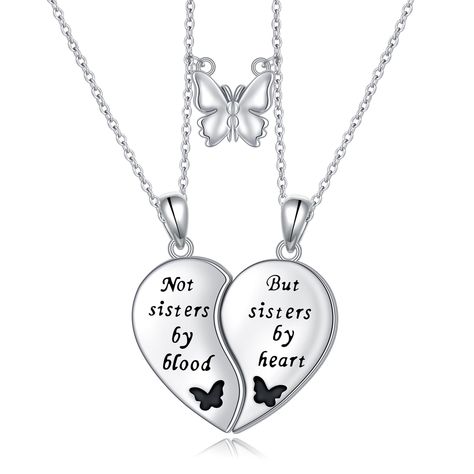 PRICES MAY VARY. 💕Set of 2 sister necklaces: Two heart halves combined to form a heart ,one necklace for "Not sisters by blood",and one for "But sisters by heart". Exquisite chain which come with elagant butterfly.It is a great way to show your emotion and appreciation to your sister. The sister necklace for 2 symbolize the true friendship lasts forever. 💕Hypoallergenic sister jewelry: Both the chain and pendant are made up of high quality 925 sterling silver exterior plated with 14K white gol Sisters Necklace For 2, Sister Necklaces For 2, Sister Necklaces, Sister Necklace Set, Sisters Necklace, Little Sister Gifts, Women Friendship, Friend Love, Sisters By Heart