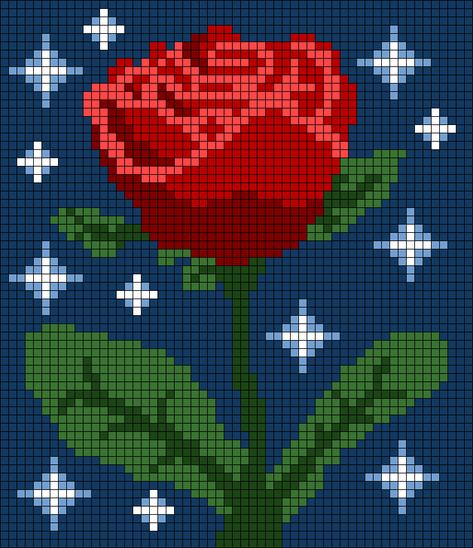 Alpha pattern #170498 | BraceletBook Tulip Alpha Pattern, Floral Pixel Art, Flowers Alpha Pattern, Alpha Knot, Space Sky, Mural Art Design, Beaded Flowers Patterns, Easy Pixel Art, Pixel Drawing