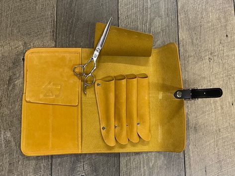 Salon Gifts, Scissor Case, Tool Bags, Hair Scissors, Hair Styling, Barber Shop, Gift For Him, Suede Leather, Gifts For Him