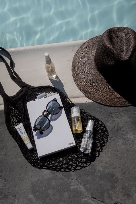 Summer Poolside Essentials Poolside Essentials, Travel Light Packing, Pool Essentials, Pool Photography, Hand Sanitizers, Pool Bags, Instagram Inspiration Posts, After Sun, White Peonies