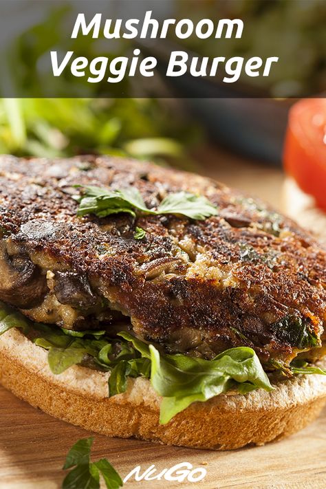 Mushroom Burger Recipe, Cooking Pasta, Veggie Burgers Recipe, Bean Burgers, Mushroom Burger, Black Bean Burgers, Vegan Burger, Bean Burger, Vegan Burgers