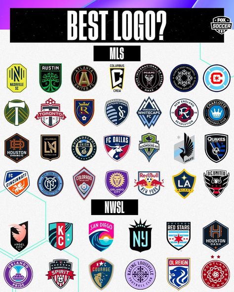 FOX Soccer on Instagram: “Which of these team logos is the best? 🔥 @MLS | @NWSL” Nwsl Logo, Soccer Club Logo, Mls Logo, Soccer Team Logo, Sports Branding, Football Team Logo, Ball Logo, Mls Soccer, Soccer Logo