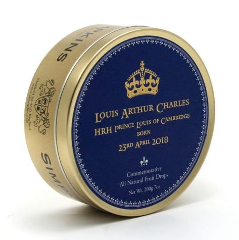 HRH Prince Louis of Cambridge Travel Tin Tin Packaging Design, Luxury Tea Packaging, Easy Diy Wedding Food, Fruit Logo Design Ideas, Tin Packaging, Diy Wedding Food, Fruit Logo Design, Wedding Food Menu, Wedding Food Stations