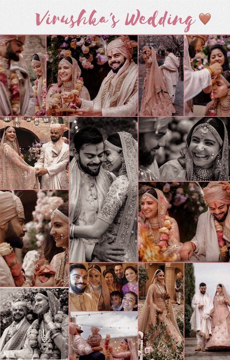 Virushka Wedding Pics, Virat Anushka Pics, Virat Anushka Wedding, Virushka Wedding, Anushka Pics, Virat Anushka, Wedding Photo Collage, Anushka Sharma And Virat, Virat And Anushka