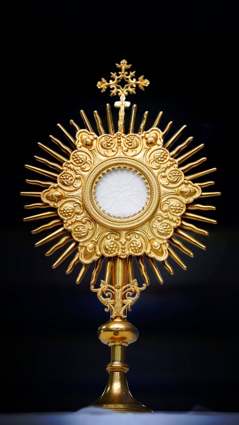 Eucharistic Adoration Wallpaper, Monstrance Catholic, Eucharist Art, Adoration Catholic, Anthony The Great, Roman Catholic Art, Catholic Symbols, The Blessed Sacrament, Holy Eucharist