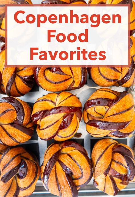 Pinterest image: photo of a pastrieswith caption reading "Copenhagen Food Favorites" Copenhagen Pastries, Denmark Food, Copenhagen Food, Denmark Copenhagen, Danish Food, Food Favorites, Copenhagen Denmark, What To Eat, Food Travel