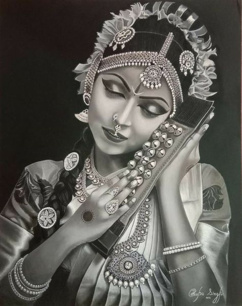 Krishna Painting Black And White, Kathakali Pencil Drawing, Pencil Sketches Realistic, Pencil Art Drawings Creative Inspiration, Classical Dance Drawing, Pencil Sketches Creative Inspiration, Realistic Pencil Sketch, Easy Drawing Step By Step, Easy Pencil Drawings